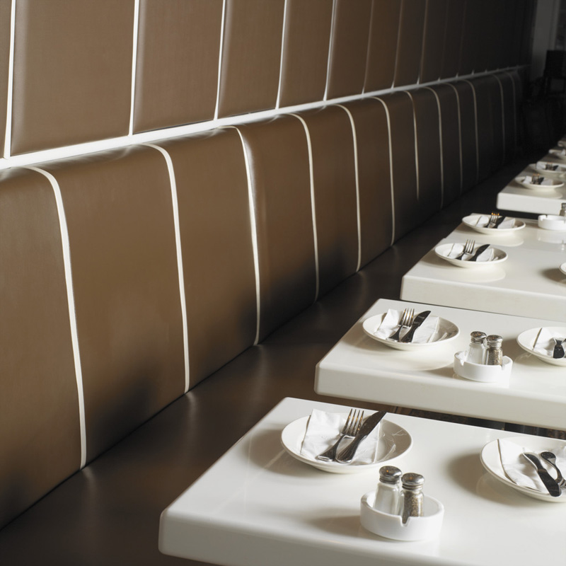 Tables Set in Restaurant --- Image by © trbfoto/Brand X/Corbis